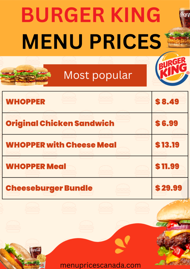 Burger King Menu & Prices